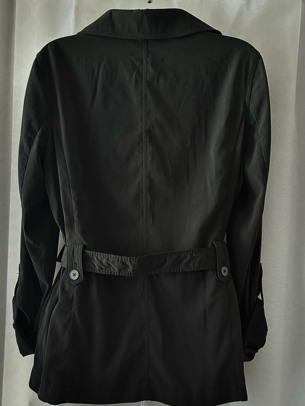 Dana Buchman Dark Green Belted Trench Utility Jacket - Picture 6 of 6